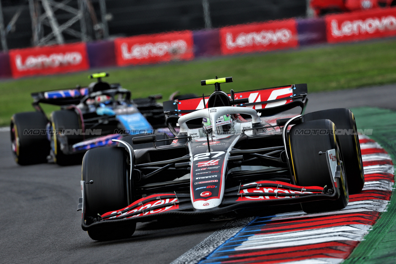 GP MESSICO, Nico Hulkenberg (GER) Haas VF-24.

27.10.2024. Formula 1 World Championship, Rd 20, Mexican Grand Prix, Mexico City, Mexico, Gara Day.

 - www.xpbimages.com, EMail: requests@xpbimages.com © Copyright: Coates / XPB Images