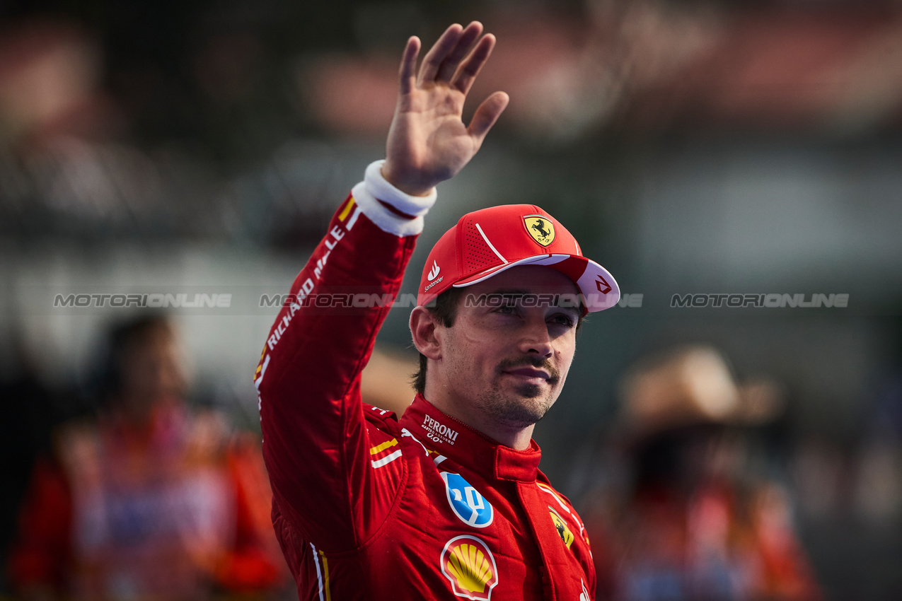 GP MESSICO, Charles Leclerc (MON) Ferrari celebrates his third position in parc ferme.

27.10.2024. Formula 1 World Championship, Rd 20, Mexican Grand Prix, Mexico City, Mexico, Gara Day.

- www.xpbimages.com, EMail: requests@xpbimages.com © Copyright: XPB Images