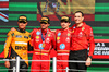 GP MESSICO, The podium (L to R): Lando Norris (GBR) McLaren, second; Carlos Sainz Jr (ESP) Ferrari, vincitore; Charles Leclerc (MON) Ferrari, third; Riccardo Adami (ITA) Ferrari Gara Engineer.

27.10.2024. Formula 1 World Championship, Rd 20, Mexican Grand Prix, Mexico City, Mexico, Gara Day.

- www.xpbimages.com, EMail: requests@xpbimages.com © Copyright: Bearne / XPB Images