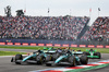 GP MESSICO, Fernando Alonso (ESP) Aston Martin F1 Team AMR24 e Lance Stroll (CDN) Aston Martin F1 Team AMR24 at the partenza of the race.

27.10.2024. Formula 1 World Championship, Rd 20, Mexican Grand Prix, Mexico City, Mexico, Gara Day.

 - www.xpbimages.com, EMail: requests@xpbimages.com © Copyright: Coates / XPB Images