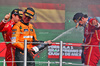 GP MESSICO, Lando Norris (GBR) McLaren (Left) celebrates his second position with vincitore Carlos Sainz Jr (ESP) Ferrari on the podium.

27.10.2024. Formula 1 World Championship, Rd 20, Mexican Grand Prix, Mexico City, Mexico, Gara Day.

 - www.xpbimages.com, EMail: requests@xpbimages.com © Copyright: Coates / XPB Images