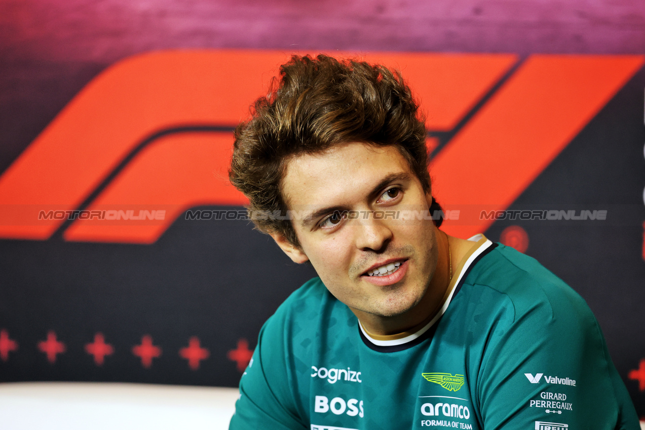 GP MESSICO, Felipe Drugovich (BRA) Aston Martin F1 Team, Reserve e Development Programme Driver in the FIA Press Conference.

24.10.2024. Formula 1 World Championship, Rd 20, Mexican Grand Prix, Mexico City, Mexico, Preparation Day.

- www.xpbimages.com, EMail: requests@xpbimages.com © Copyright: Bearne / XPB Images