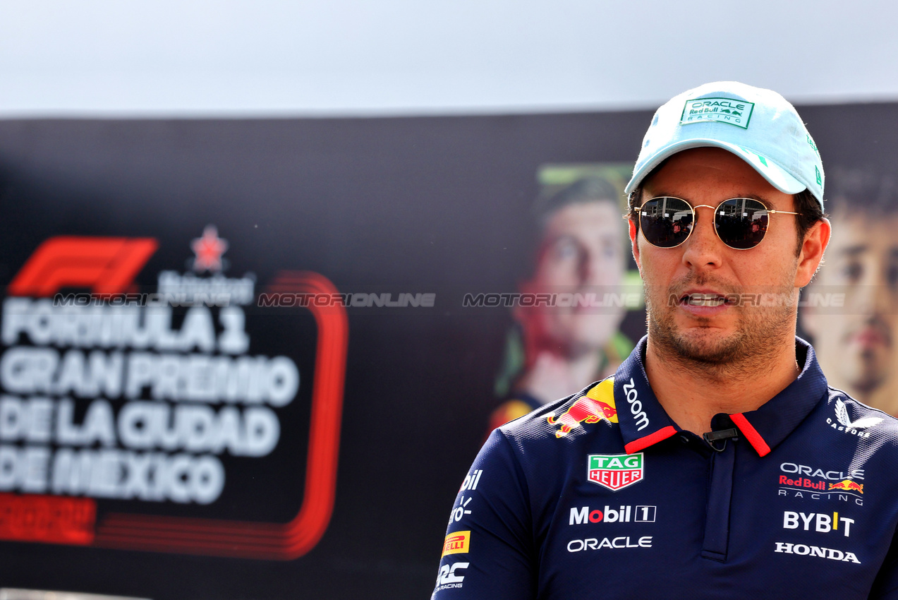 GP MESSICO, Sergio Perez (MEX) Red Bull Racing.

24.10.2024. Formula 1 World Championship, Rd 20, Mexican Grand Prix, Mexico City, Mexico, Preparation Day.

- www.xpbimages.com, EMail: requests@xpbimages.com © Copyright: Batchelor / XPB Images