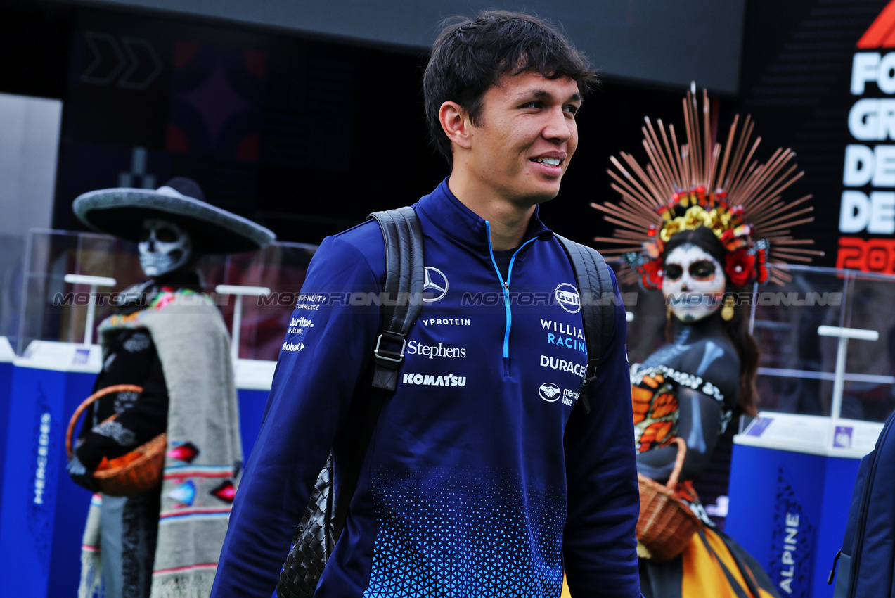 GP MESSICO, Alexander Albon (THA) Williams Racing.

24.10.2024. Formula 1 World Championship, Rd 20, Mexican Grand Prix, Mexico City, Mexico, Preparation Day.

- www.xpbimages.com, EMail: requests@xpbimages.com © Copyright: Bearne / XPB Images