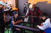 GP MESSICO, (L to R): Sergio Perez (MEX) Red Bull Racing; Max Verstappen (NLD) Red Bull Racing; e Yuki Tsunoda (JPN) RB.

24.10.2024. Formula 1 World Championship, Rd 20, Mexican Grand Prix, Mexico City, Mexico, Preparation Day.

- www.xpbimages.com, EMail: requests@xpbimages.com © Copyright: Bearne / XPB Images