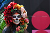 GP MESSICO, Paddock Atmosfera - Day of the Dead costume wearer.

24.10.2024. Formula 1 World Championship, Rd 20, Mexican Grand Prix, Mexico City, Mexico, Preparation Day.

- www.xpbimages.com, EMail: requests@xpbimages.com © Copyright: Moy / XPB Images