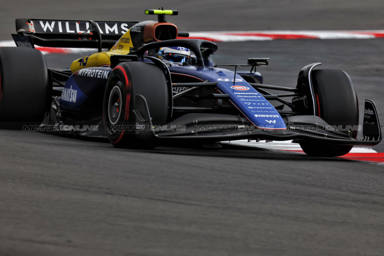 GP MESSICO, Franco Colapinto (ARG) Williams Racing FW46.

26.10.2024. Formula 1 World Championship, Rd 20, Mexican Grand Prix, Mexico City, Mexico, Qualifiche Day.

- www.xpbimages.com, EMail: requests@xpbimages.com © Copyright: Charniaux / XPB Images