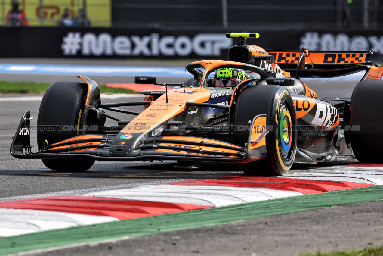 GP MESSICO, Lando Norris (GBR) McLaren MCL38.

26.10.2024. Formula 1 World Championship, Rd 20, Mexican Grand Prix, Mexico City, Mexico, Qualifiche Day.

- www.xpbimages.com, EMail: requests@xpbimages.com © Copyright: Bearne / XPB Images