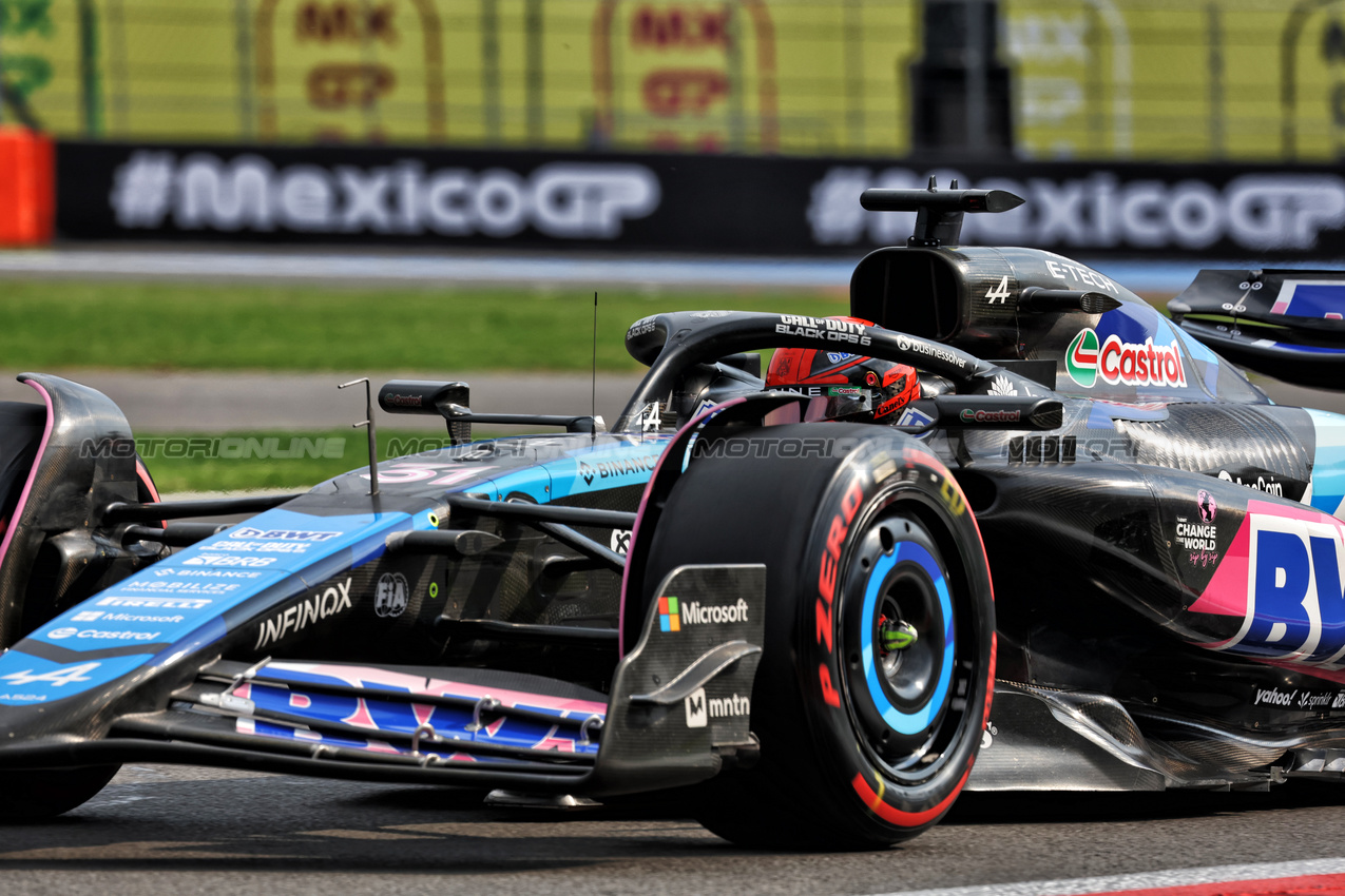 GP MESSICO, Esteban Ocon (FRA) Alpine F1 Team A524.

26.10.2024. Formula 1 World Championship, Rd 20, Mexican Grand Prix, Mexico City, Mexico, Qualifiche Day.

- www.xpbimages.com, EMail: requests@xpbimages.com © Copyright: Bearne / XPB Images