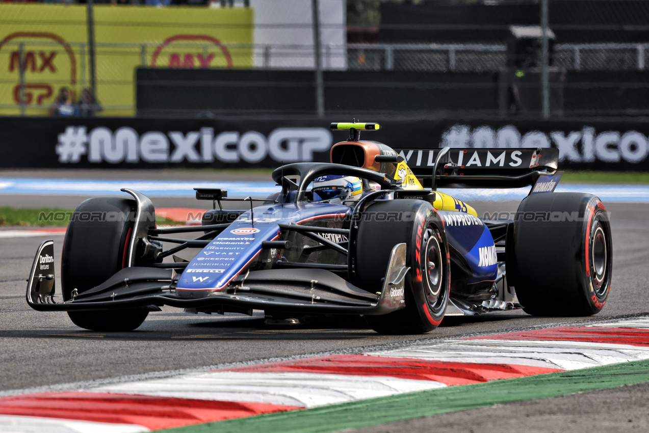 GP MESSICO, Franco Colapinto (ARG) Williams Racing FW46.

26.10.2024. Formula 1 World Championship, Rd 20, Mexican Grand Prix, Mexico City, Mexico, Qualifiche Day.

- www.xpbimages.com, EMail: requests@xpbimages.com © Copyright: Bearne / XPB Images