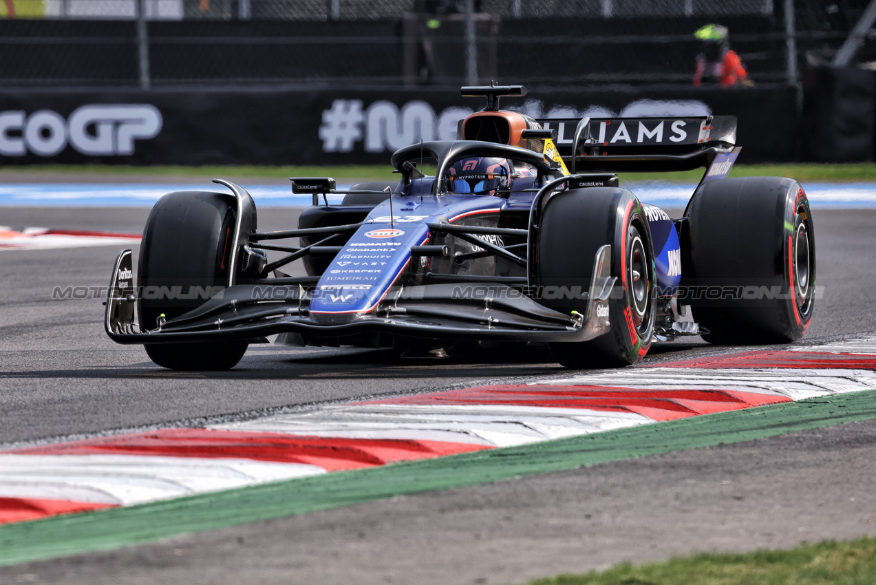 GP MESSICO, Alexander Albon (THA) Williams Racing FW46.

26.10.2024. Formula 1 World Championship, Rd 20, Mexican Grand Prix, Mexico City, Mexico, Qualifiche Day.

- www.xpbimages.com, EMail: requests@xpbimages.com © Copyright: Bearne / XPB Images