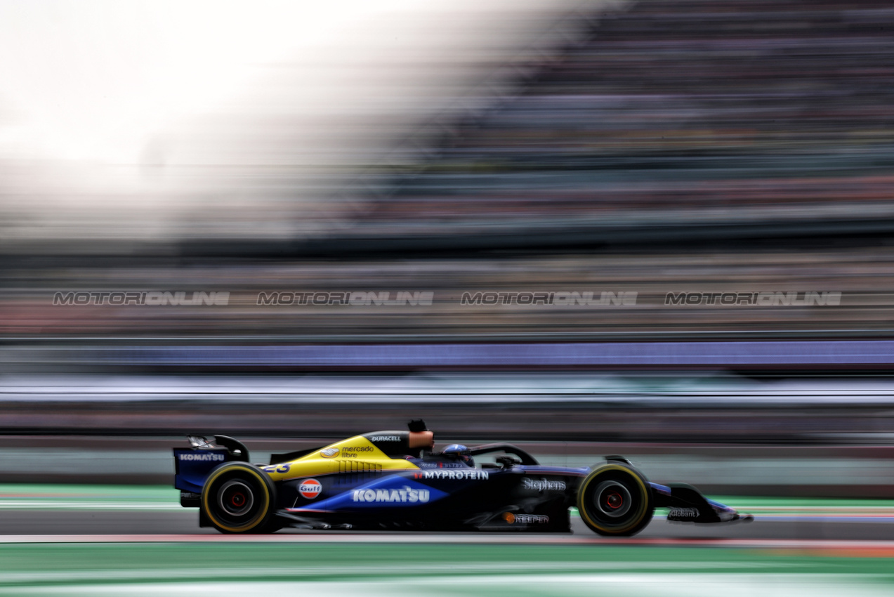 GP MESSICO, Alexander Albon (THA) Williams Racing FW46.

26.10.2024. Formula 1 World Championship, Rd 20, Mexican Grand Prix, Mexico City, Mexico, Qualifiche Day.

- www.xpbimages.com, EMail: requests@xpbimages.com © Copyright: Charniaux / XPB Images