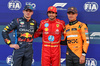 GP MESSICO, Qualifiche top three in parc ferme (L to R): Max Verstappen (NLD) Red Bull Racing, second; Carlos Sainz Jr (ESP) Ferrari, pole position; Lando Norris (GBR) McLaren, third.

26.10.2024. Formula 1 World Championship, Rd 20, Mexican Grand Prix, Mexico City, Mexico, Qualifiche Day.

- www.xpbimages.com, EMail: requests@xpbimages.com © Copyright: Moy / XPB Images