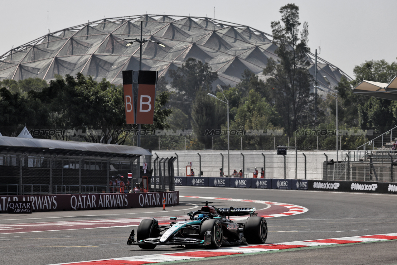 GP MESSICO, George Russell (GBR) Mercedes AMG F1 W15.

25.10.2024. Formula 1 World Championship, Rd 20, Mexican Grand Prix, Mexico City, Mexico, Practice Day.

- www.xpbimages.com, EMail: requests@xpbimages.com © Copyright: Moy / XPB Images