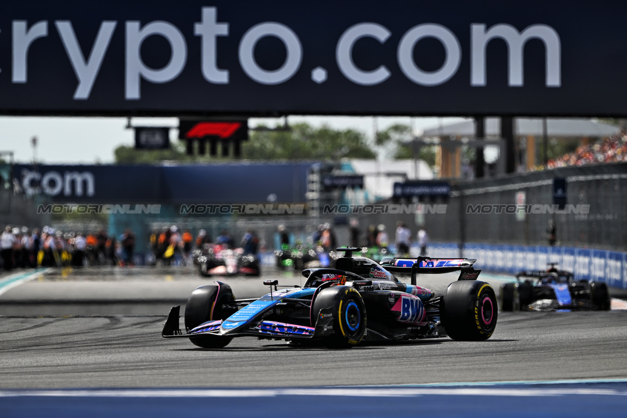 GP MIAMI, Esteban Ocon (FRA) Alpine F1 Team A524.

05.05.2024. Formula 1 World Championship, Rd 6, Miami Grand Prix, Miami, Florida, USA, Gara Day.

- www.xpbimages.com, EMail: requests@xpbimages.com © Copyright: Price / XPB Images