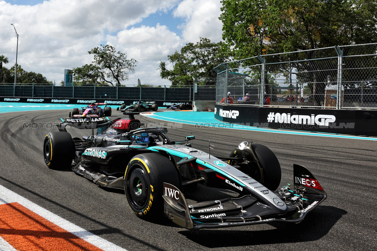 GP MIAMI, George Russell (GBR) Mercedes AMG F1 W15.

05.05.2024. Formula 1 World Championship, Rd 6, Miami Grand Prix, Miami, Florida, USA, Gara Day.

- www.xpbimages.com, EMail: requests@xpbimages.com © Copyright: Bearne / XPB Images