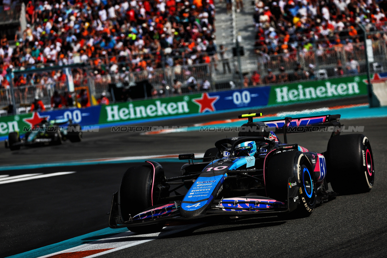 GP MIAMI, Pierre Gasly (FRA) Alpine F1 Team A524.

05.05.2024. Formula 1 World Championship, Rd 6, Miami Grand Prix, Miami, Florida, USA, Gara Day.

 - www.xpbimages.com, EMail: requests@xpbimages.com © Copyright: Coates / XPB Images