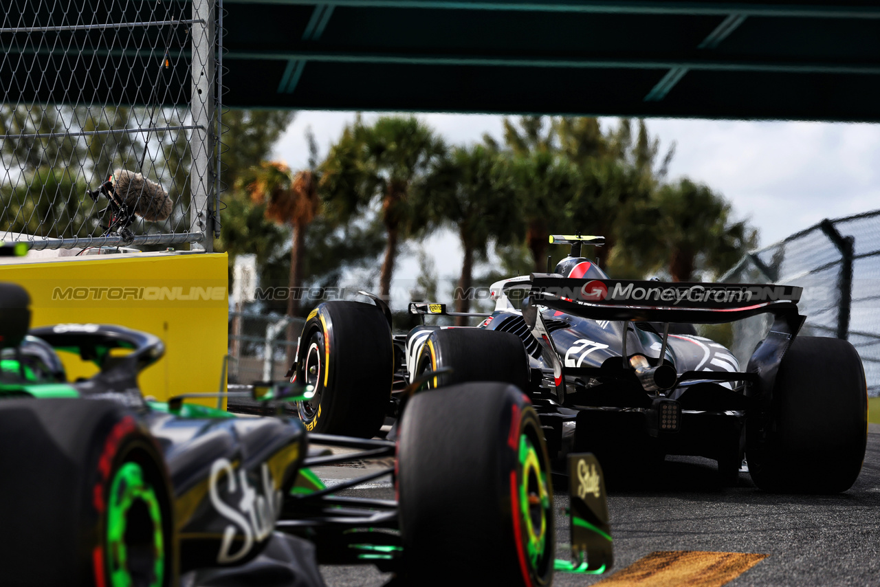 GP MIAMI, Nico Hulkenberg (GER) Haas VF-24.

05.05.2024. Formula 1 World Championship, Rd 6, Miami Grand Prix, Miami, Florida, USA, Gara Day.

 - www.xpbimages.com, EMail: requests@xpbimages.com © Copyright: Coates / XPB Images