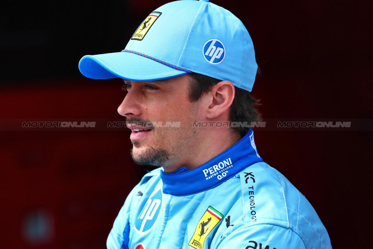 GP MIAMI, Charles Leclerc (MON) Ferrari - blue race suit.

02.05.2024. Formula 1 World Championship, Rd 6, Miami Grand Prix, Miami, Florida, USA, Preparation Day.

- www.xpbimages.com, EMail: requests@xpbimages.com © Copyright: Charniaux / XPB Images