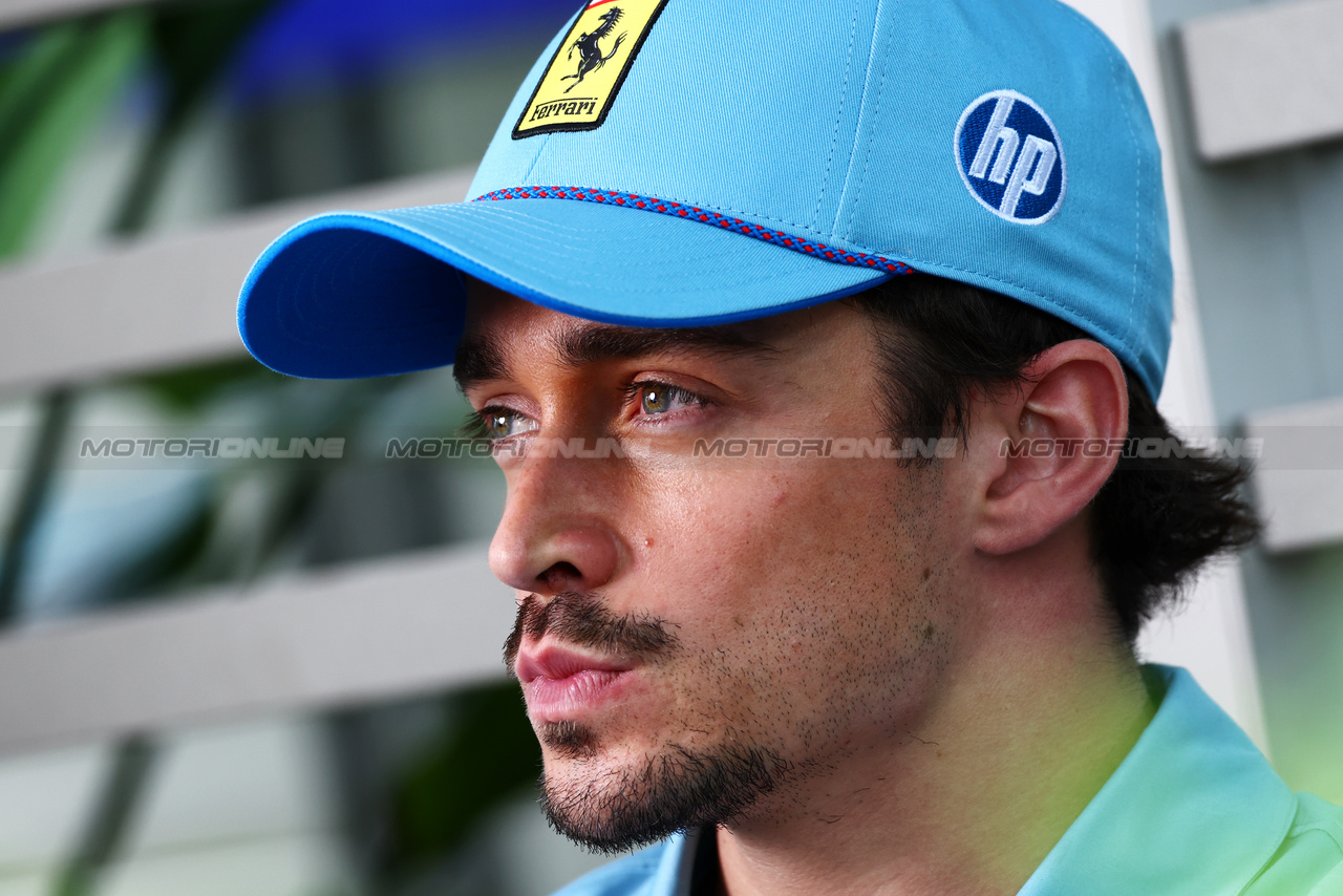 GP MIAMI, Charles Leclerc (MON) Ferrari.

02.05.2024. Formula 1 World Championship, Rd 6, Miami Grand Prix, Miami, Florida, USA, Preparation Day.

 - www.xpbimages.com, EMail: requests@xpbimages.com © Copyright: Coates / XPB Images