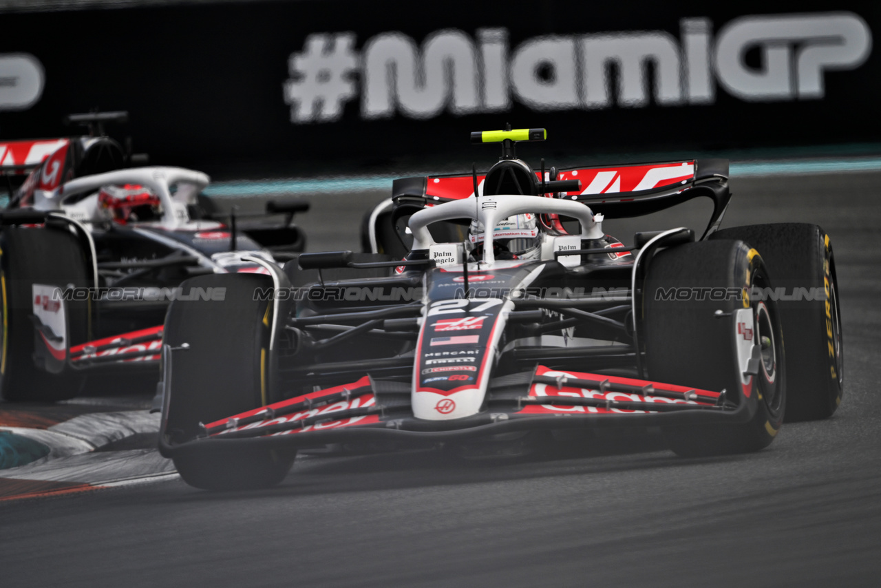 GP MIAMI, Nico Hulkenberg (GER) Haas VF-24.

04.05.2024. Formula 1 World Championship, Rd 6, Miami Grand Prix, Miami, Florida, USA, Sprint e Qualifiche Day.

- www.xpbimages.com, EMail: requests@xpbimages.com © Copyright: Price / XPB Images