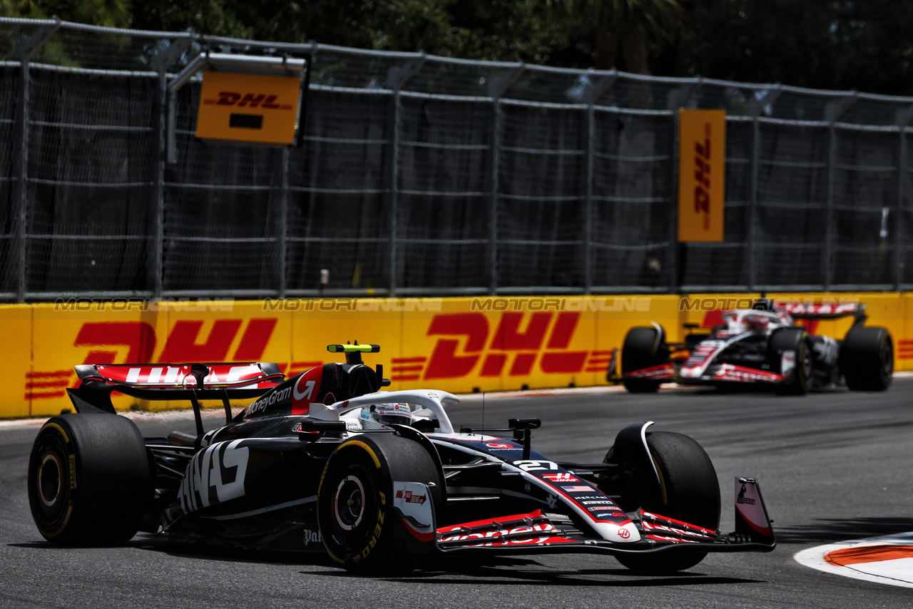 GP MIAMI, Nico Hulkenberg (GER) Haas VF-24.

04.05.2024. Formula 1 World Championship, Rd 6, Miami Grand Prix, Miami, Florida, USA, Sprint e Qualifiche Day.

 - www.xpbimages.com, EMail: requests@xpbimages.com © Copyright: Coates / XPB Images