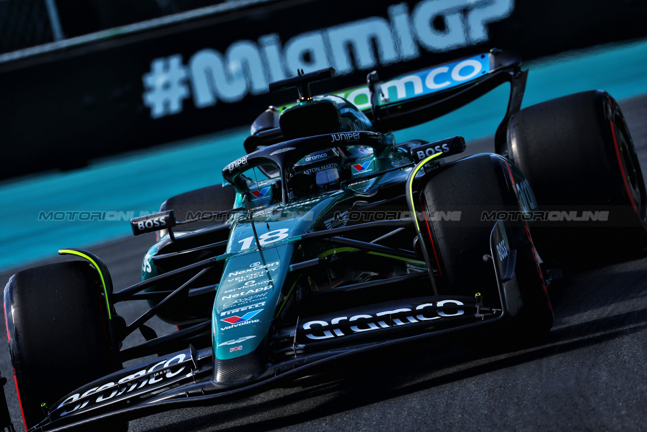 GP MIAMI, Lance Stroll (CDN) Aston Martin F1 Team AMR24.

04.05.2024. Formula 1 World Championship, Rd 6, Miami Grand Prix, Miami, Florida, USA, Sprint e Qualifiche Day.

 - www.xpbimages.com, EMail: requests@xpbimages.com © Copyright: Staley / XPB Images