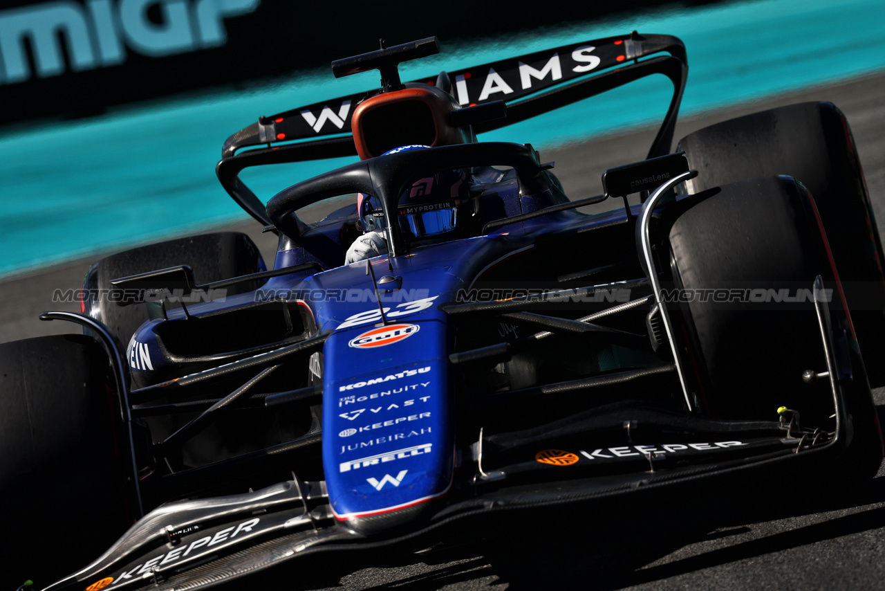 GP MIAMI, Alexander Albon (THA) Williams Racing FW46.

04.05.2024. Formula 1 World Championship, Rd 6, Miami Grand Prix, Miami, Florida, USA, Sprint e Qualifiche Day.

 - www.xpbimages.com, EMail: requests@xpbimages.com © Copyright: Staley / XPB Images