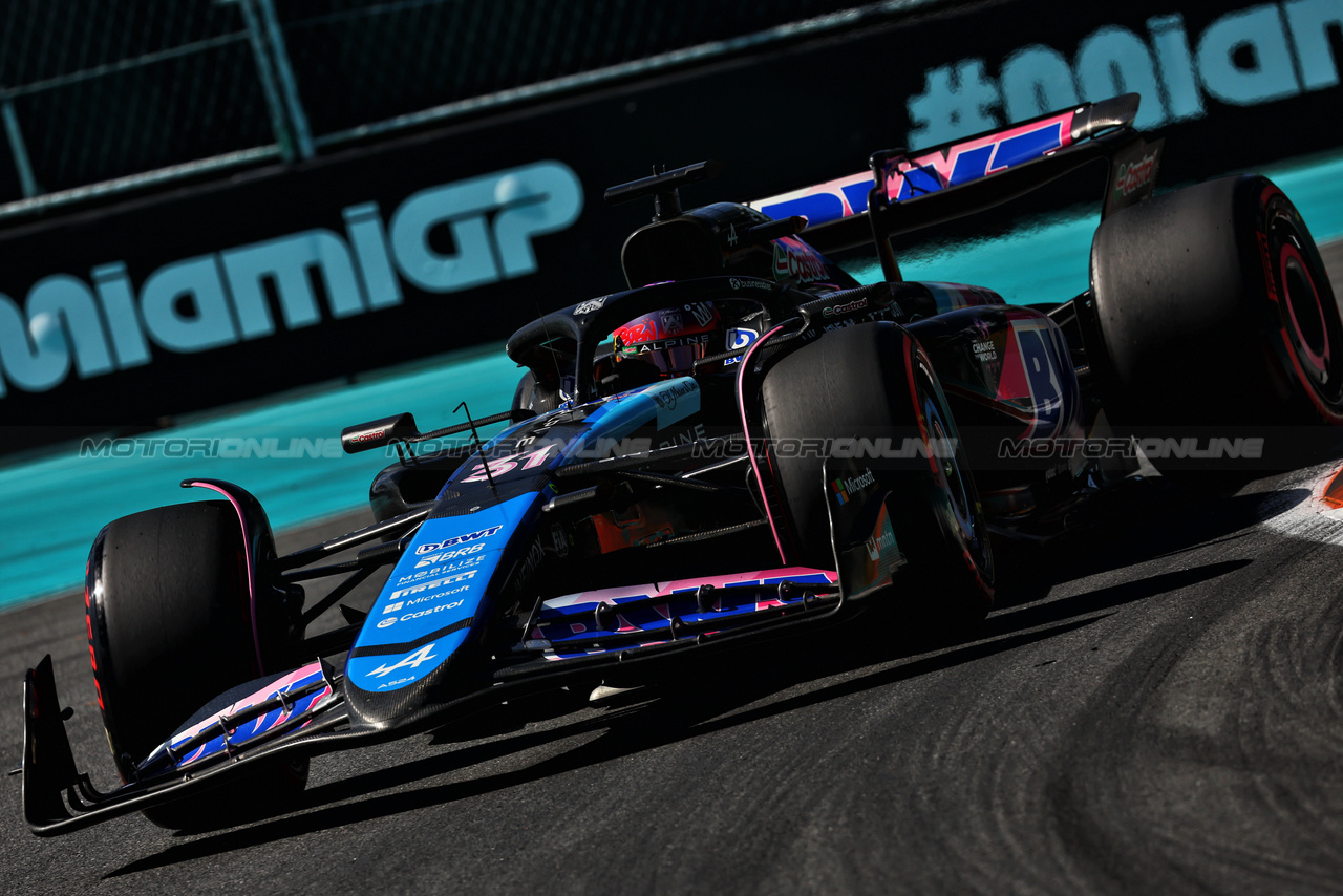 GP MIAMI, Esteban Ocon (FRA) Alpine F1 Team A524.

04.05.2024. Formula 1 World Championship, Rd 6, Miami Grand Prix, Miami, Florida, USA, Sprint e Qualifiche Day.

 - www.xpbimages.com, EMail: requests@xpbimages.com © Copyright: Staley / XPB Images