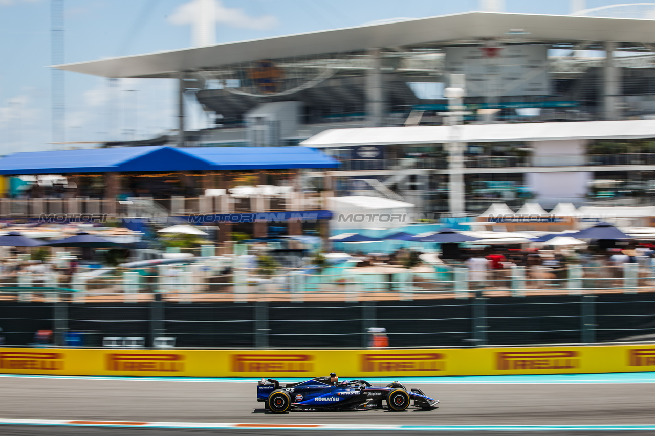 GP MIAMI, Alexander Albon (THA) Williams Racing FW46.

04.05.2024. Formula 1 World Championship, Rd 6, Miami Grand Prix, Miami, Florida, USA, Sprint e Qualifiche Day.

- www.xpbimages.com, EMail: requests@xpbimages.com © Copyright: Bearne / XPB Images