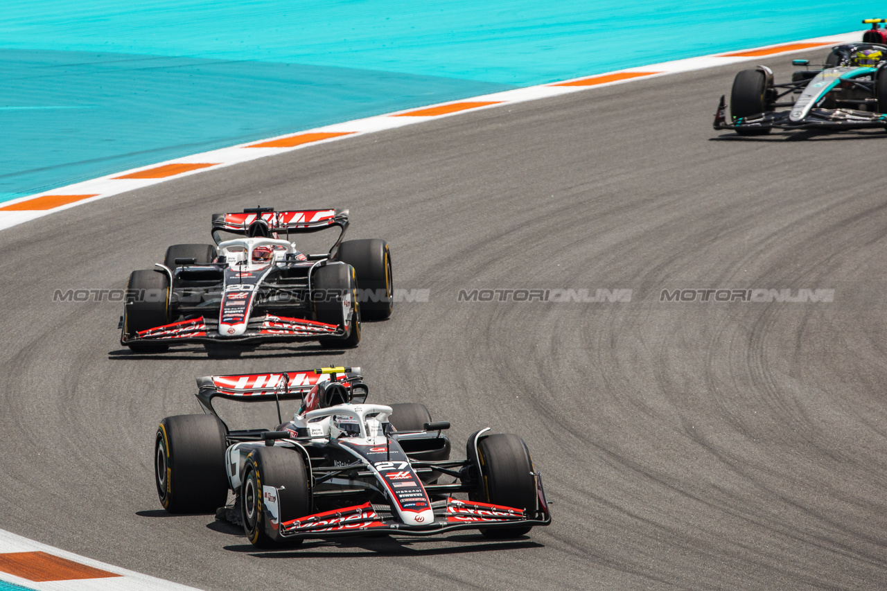 GP MIAMI, Nico Hulkenberg (GER) Haas VF-24.

04.05.2024. Formula 1 World Championship, Rd 6, Miami Grand Prix, Miami, Florida, USA, Sprint e Qualifiche Day.

- www.xpbimages.com, EMail: requests@xpbimages.com © Copyright: Bearne / XPB Images