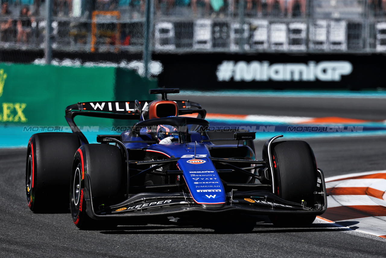 GP MIAMI, Alexander Albon (THA) Williams Racing FW46.

04.05.2024. Formula 1 World Championship, Rd 6, Miami Grand Prix, Miami, Florida, USA, Sprint e Qualifiche Day.

- www.xpbimages.com, EMail: requests@xpbimages.com © Copyright: Moy / XPB Images