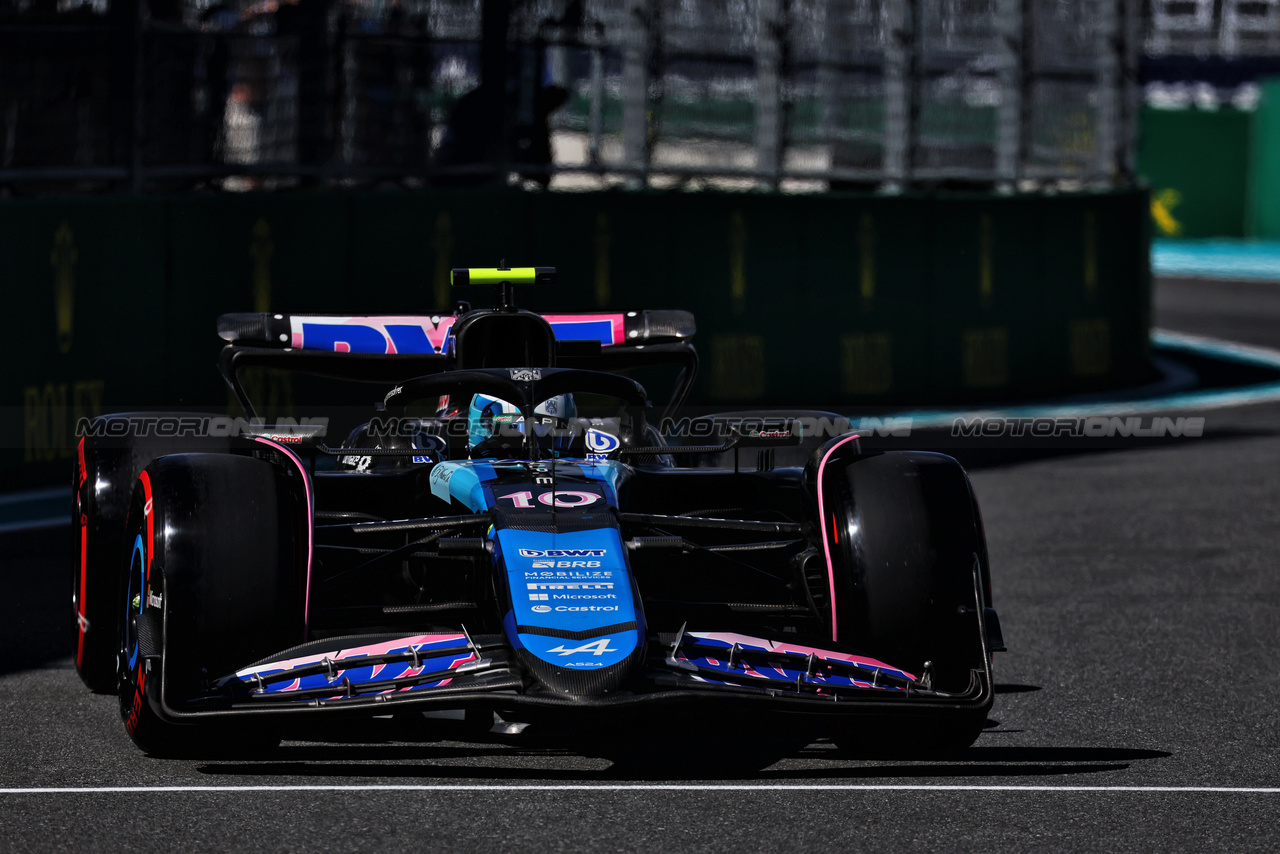 GP MIAMI, Pierre Gasly (FRA) Alpine F1 Team A524.

04.05.2024. Formula 1 World Championship, Rd 6, Miami Grand Prix, Miami, Florida, USA, Sprint e Qualifiche Day.

- www.xpbimages.com, EMail: requests@xpbimages.com © Copyright: Moy / XPB Images