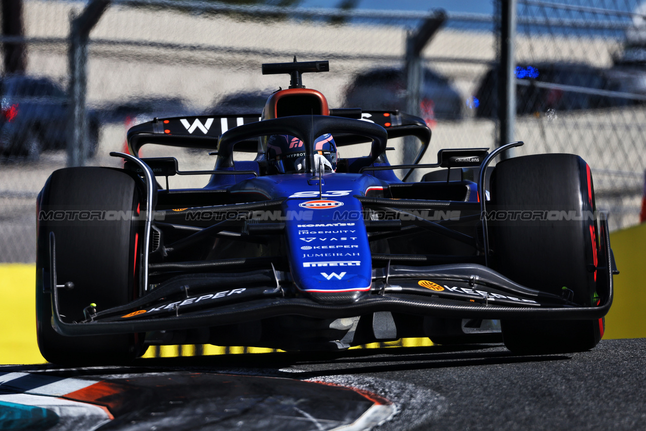 GP MIAMI, Alexander Albon (THA) Williams Racing FW46.

04.05.2024. Formula 1 World Championship, Rd 6, Miami Grand Prix, Miami, Florida, USA, Sprint e Qualifiche Day.

 - www.xpbimages.com, EMail: requests@xpbimages.com © Copyright: Coates / XPB Images