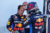 GP MIAMI, (L to R): Sergio Perez (MEX) Red Bull Racing with team mate Max Verstappen (NLD) Red Bull Racing in qualifying parc ferme.
04.05.2024. Formula 1 World Championship, Rd 6, Miami Grand Prix, Miami, Florida, USA, Sprint e Qualifiche Day.
- www.xpbimages.com, EMail: requests@xpbimages.com © Copyright: Moy / XPB Images