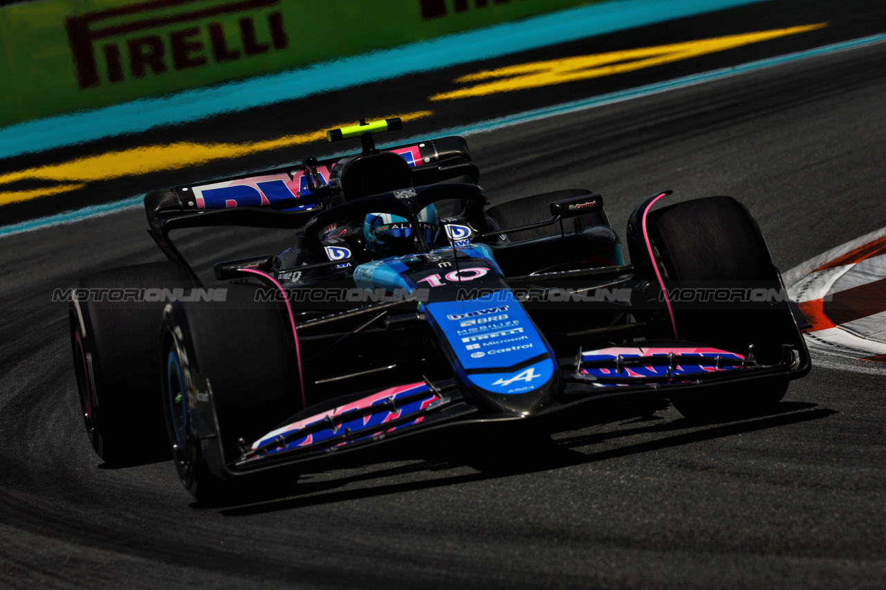 GP MIAMI, Pierre Gasly (FRA) Alpine F1 Team A524.

03.05.2024. Formula 1 World Championship, Rd 6, Miami Grand Prix, Miami, Florida, USA, Sprint Qualifiche Day.

 - www.xpbimages.com, EMail: requests@xpbimages.com © Copyright: Staley / XPB Images