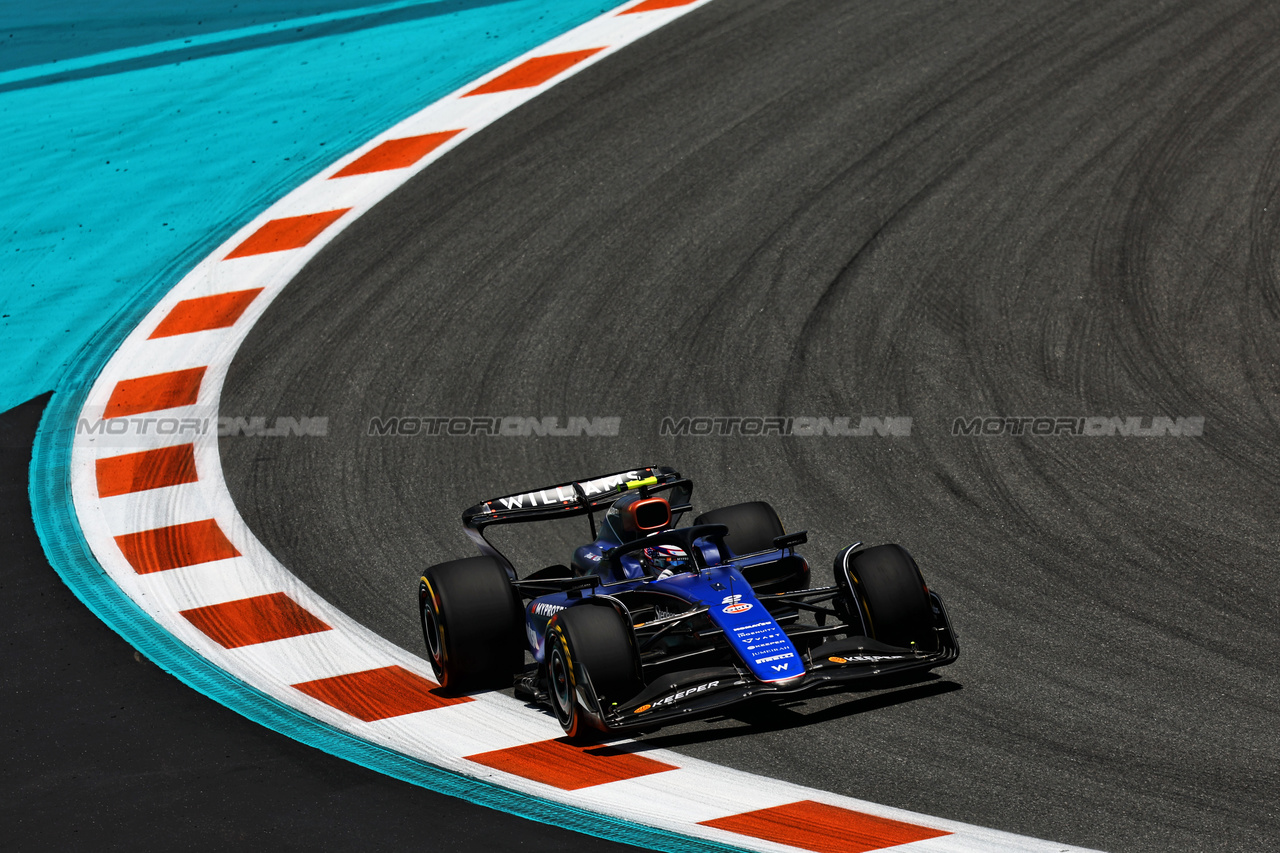 GP MIAMI, Logan Sargeant (USA) Williams Racing FW46.

03.05.2024. Formula 1 World Championship, Rd 6, Miami Grand Prix, Miami, Florida, USA, Sprint Qualifiche Day.

 - www.xpbimages.com, EMail: requests@xpbimages.com © Copyright: Staley / XPB Images