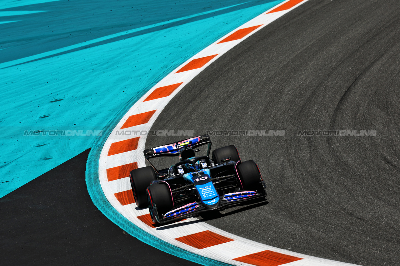 GP MIAMI, Pierre Gasly (FRA) Alpine F1 Team A524.

03.05.2024. Formula 1 World Championship, Rd 6, Miami Grand Prix, Miami, Florida, USA, Sprint Qualifiche Day.

 - www.xpbimages.com, EMail: requests@xpbimages.com © Copyright: Staley / XPB Images
