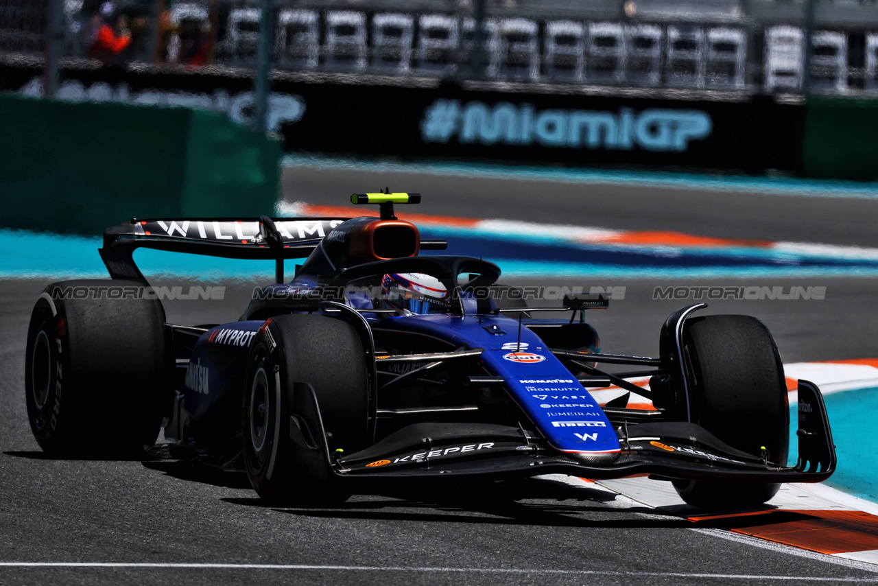 GP MIAMI, Logan Sargeant (USA) Williams Racing FW46.

03.05.2024. Formula 1 World Championship, Rd 6, Miami Grand Prix, Miami, Florida, USA, Sprint Qualifiche Day.

 - www.xpbimages.com, EMail: requests@xpbimages.com © Copyright: Coates / XPB Images