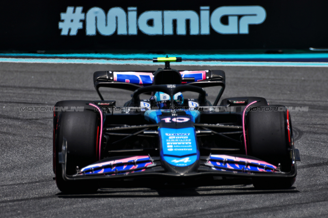 GP MIAMI, Pierre Gasly (FRA) Alpine F1 Team A524.

03.05.2024. Formula 1 World Championship, Rd 6, Miami Grand Prix, Miami, Florida, USA, Sprint Qualifiche Day.

 - www.xpbimages.com, EMail: requests@xpbimages.com © Copyright: Coates / XPB Images