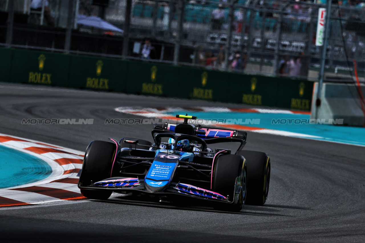 GP MIAMI, Pierre Gasly (FRA) Alpine F1 Team A524.

03.05.2024. Formula 1 World Championship, Rd 6, Miami Grand Prix, Miami, Florida, USA, Sprint Qualifiche Day.

- www.xpbimages.com, EMail: requests@xpbimages.com © Copyright: Moy / XPB Images