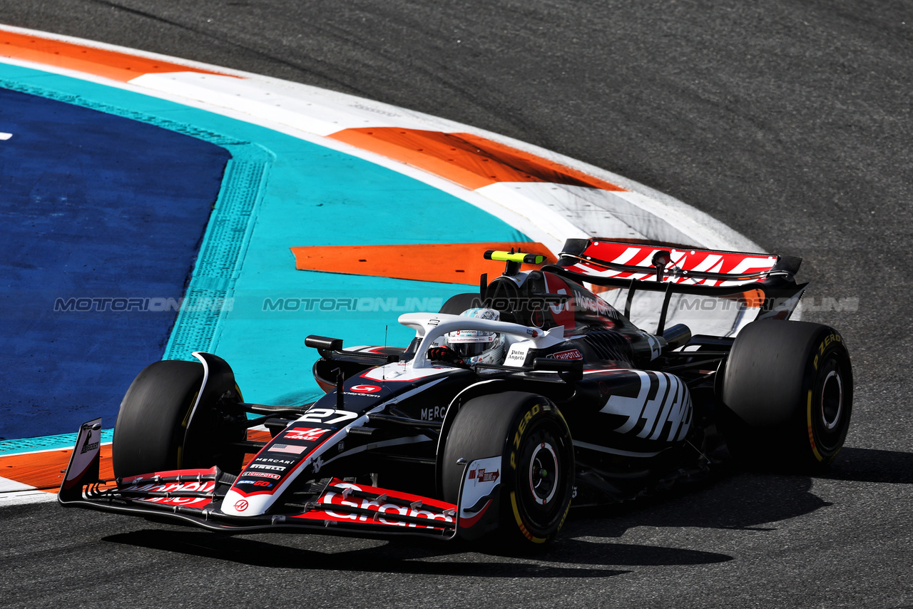 GP MIAMI, Nico Hulkenberg (GER) Haas VF-24.

03.05.2024. Formula 1 World Championship, Rd 6, Miami Grand Prix, Miami, Florida, USA, Sprint Qualifiche Day.

- www.xpbimages.com, EMail: requests@xpbimages.com © Copyright: Moy / XPB Images