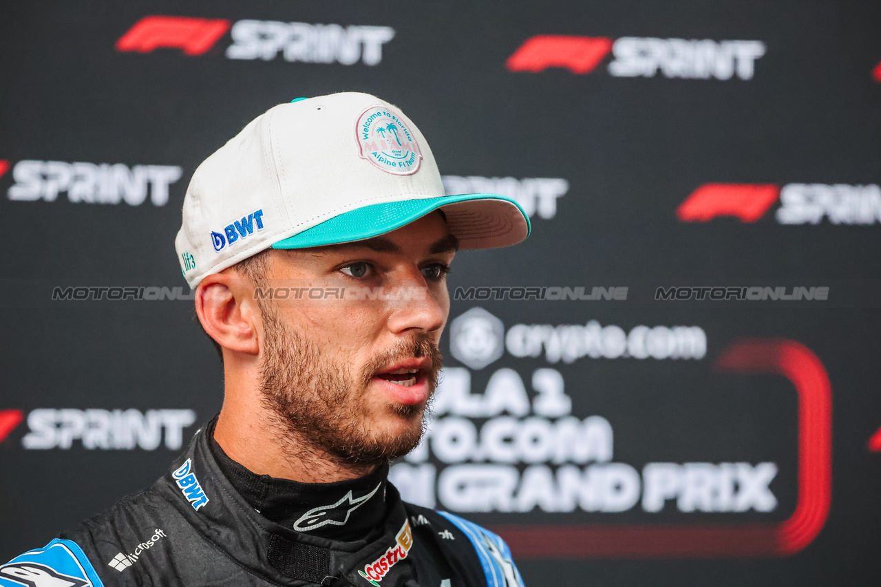 GP MIAMI, Pierre Gasly (FRA) Alpine F1 Team.

03.05.2024. Formula 1 World Championship, Rd 6, Miami Grand Prix, Miami, Florida, USA, Sprint Qualifiche Day.

- www.xpbimages.com, EMail: requests@xpbimages.com © Copyright: Bearne / XPB Images