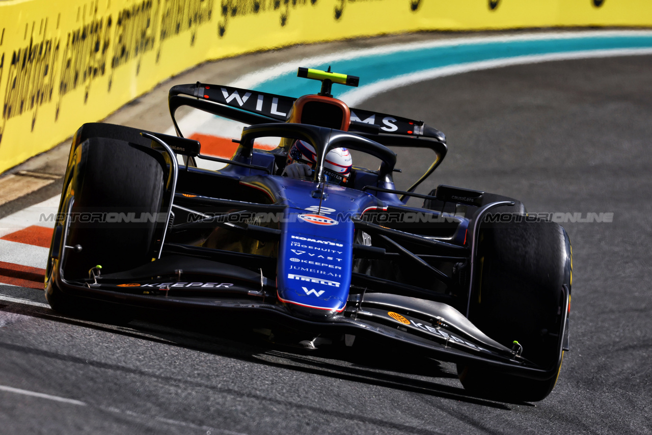 GP MIAMI, Logan Sargeant (USA) Williams Racing FW46.

03.05.2024. Formula 1 World Championship, Rd 6, Miami Grand Prix, Miami, Florida, USA, Sprint Qualifiche Day.

 - www.xpbimages.com, EMail: requests@xpbimages.com © Copyright: Coates / XPB Images