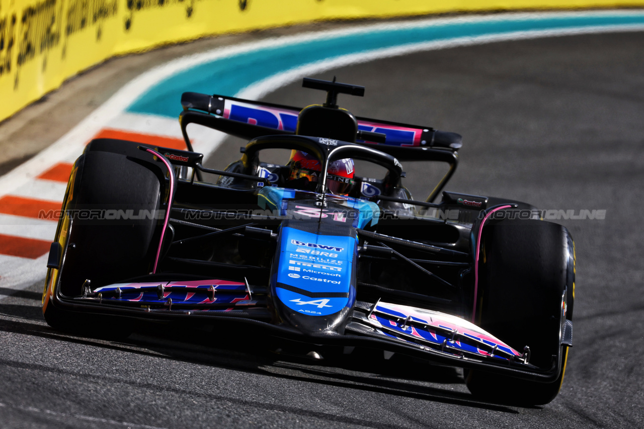 GP MIAMI, Esteban Ocon (FRA) Alpine F1 Team A524.

03.05.2024. Formula 1 World Championship, Rd 6, Miami Grand Prix, Miami, Florida, USA, Sprint Qualifiche Day.

 - www.xpbimages.com, EMail: requests@xpbimages.com © Copyright: Coates / XPB Images