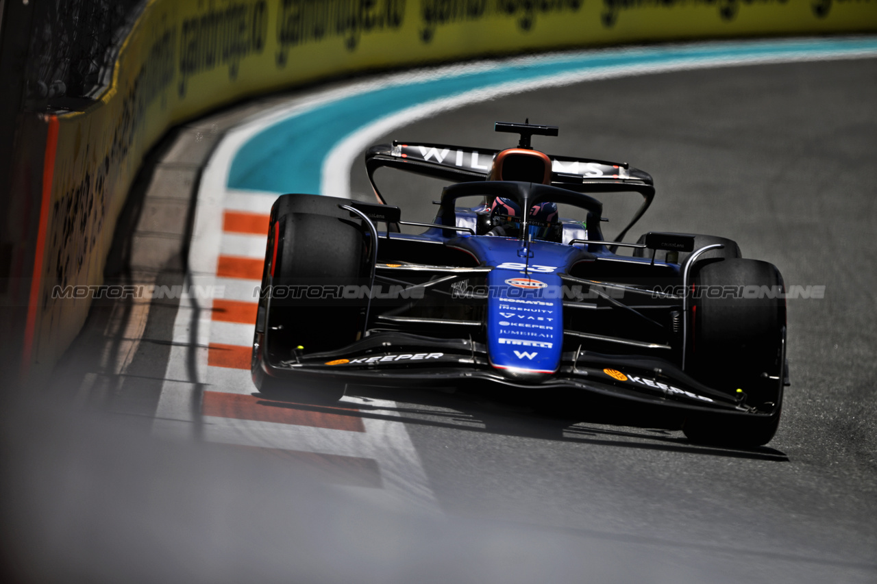 GP MIAMI, Alexander Albon (THA) Williams Racing FW46.

03.05.2024. Formula 1 World Championship, Rd 6, Miami Grand Prix, Miami, Florida, USA, Sprint Qualifiche Day.

- www.xpbimages.com, EMail: requests@xpbimages.com © Copyright: Price / XPB Images