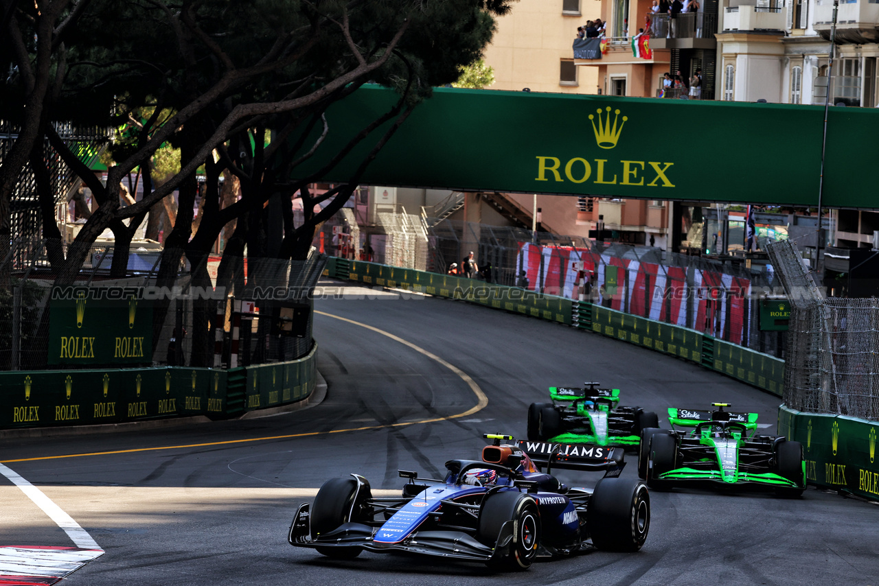 GP MONACO, Logan Sargeant (USA) Williams Racing FW46.

26.05.2024. Formula 1 World Championship, Rd 8, Monaco Grand Prix, Monte Carlo, Monaco, Gara Day.

- www.xpbimages.com, EMail: requests@xpbimages.com © Copyright: Charniaux / XPB Images