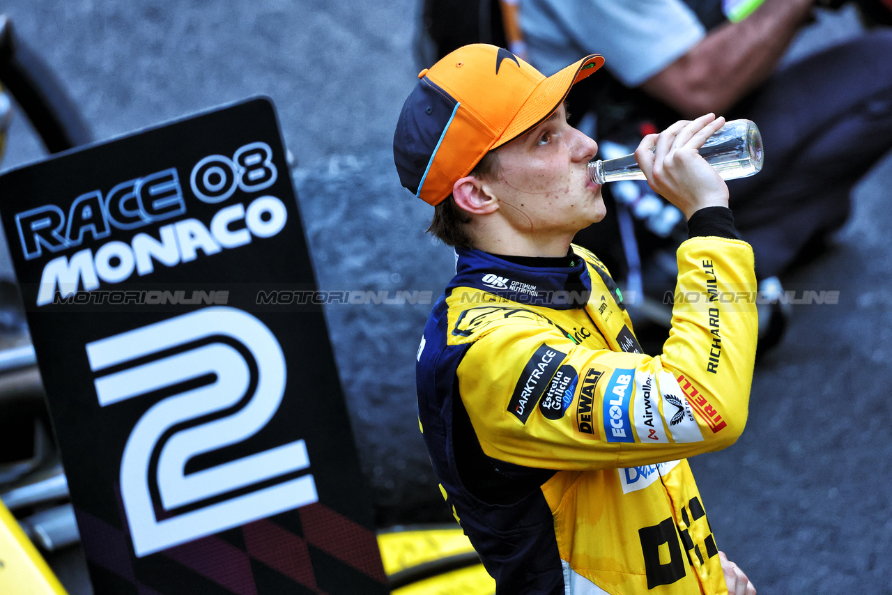 GP MONACO, Oscar Piastri (AUS) McLaren in parc ferme.

26.05.2024. Formula 1 World Championship, Rd 8, Monaco Grand Prix, Monte Carlo, Monaco, Gara Day.

- www.xpbimages.com, EMail: requests@xpbimages.com © Copyright: Batchelor / XPB Images