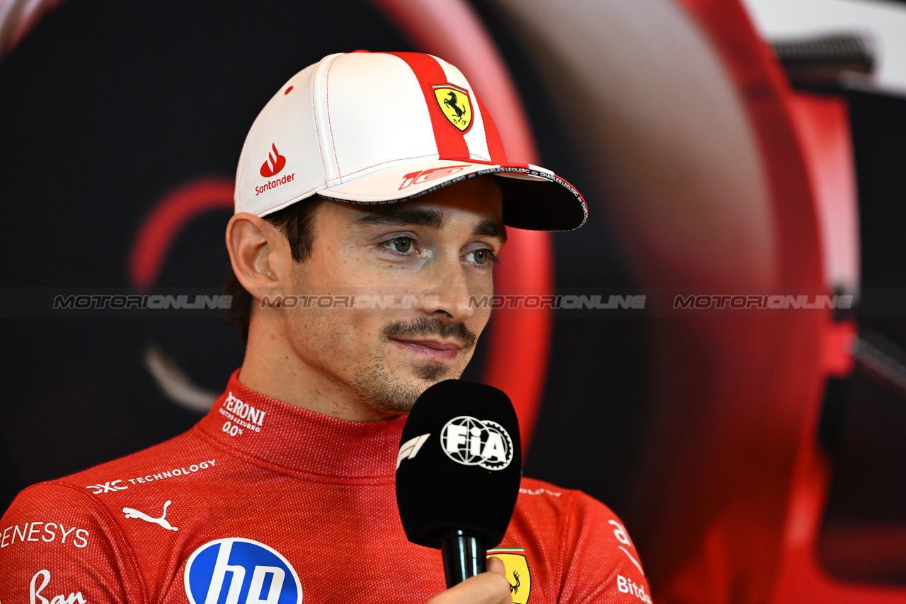 GP MONACO, Charles Leclerc (MON) Ferrari in the post race FIA Press Conference.

26.05.2024. Formula 1 World Championship, Rd 8, Monaco Grand Prix, Monte Carlo, Monaco, Gara Day.

- www.xpbimages.com, EMail: requests@xpbimages.com © Copyright: Price / XPB Images