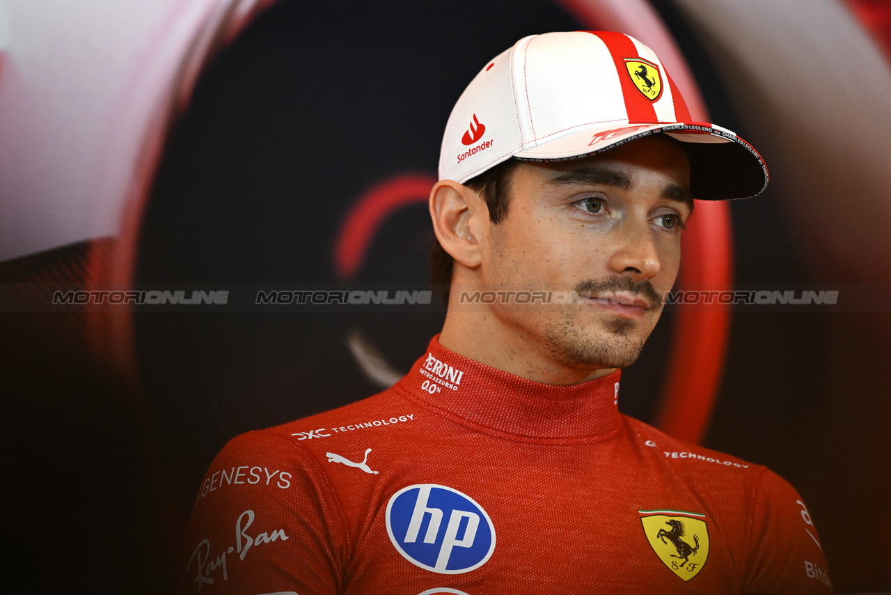 GP MONACO, Charles Leclerc (MON) Ferrari in the post race FIA Press Conference.

26.05.2024. Formula 1 World Championship, Rd 8, Monaco Grand Prix, Monte Carlo, Monaco, Gara Day.

- www.xpbimages.com, EMail: requests@xpbimages.com © Copyright: Price / XPB Images